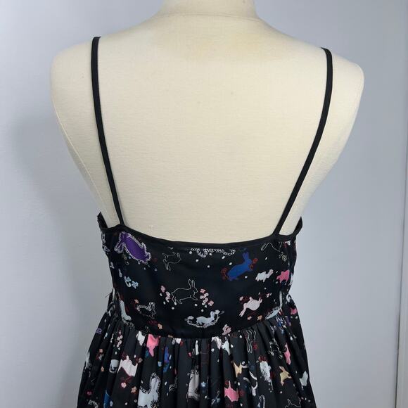 Erin Fetherston For Target Dress Multicolor Rabbit Novelty Fit and Flare Size 9 - Picture 8 of 16